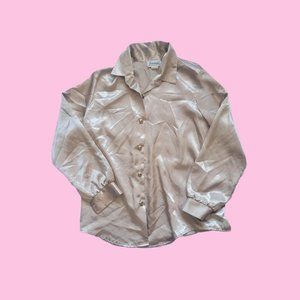 Vintage 1970s Tan Cream blouse